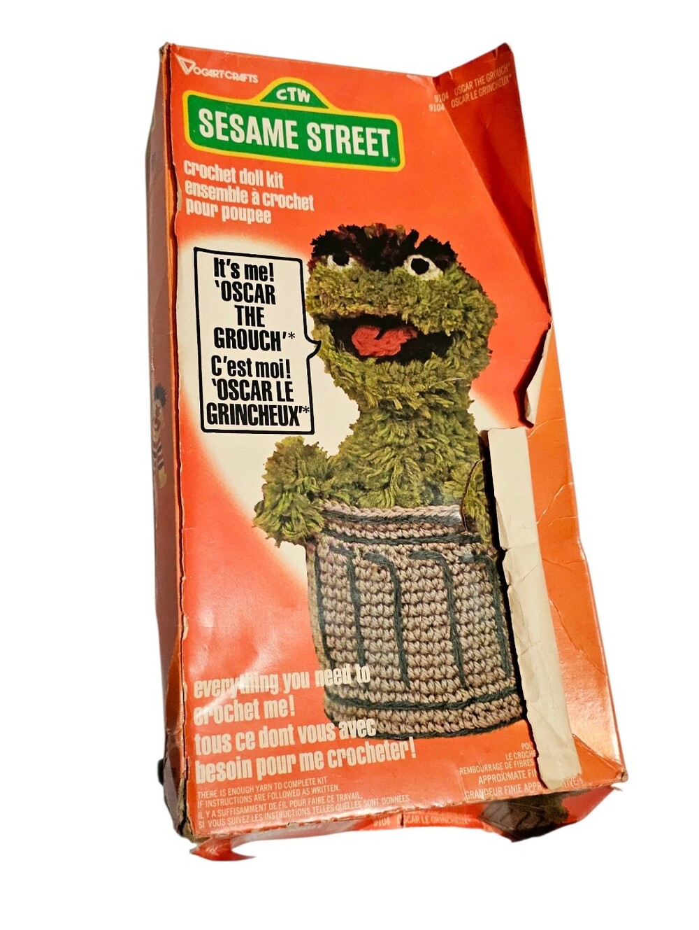 Vintage 1979 Sesame Street Oscar the Grouch Crochet Kit